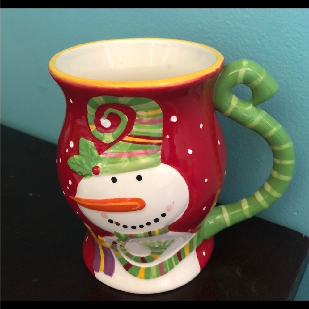 Pier 1  Holiday snowman Mug NWOT
